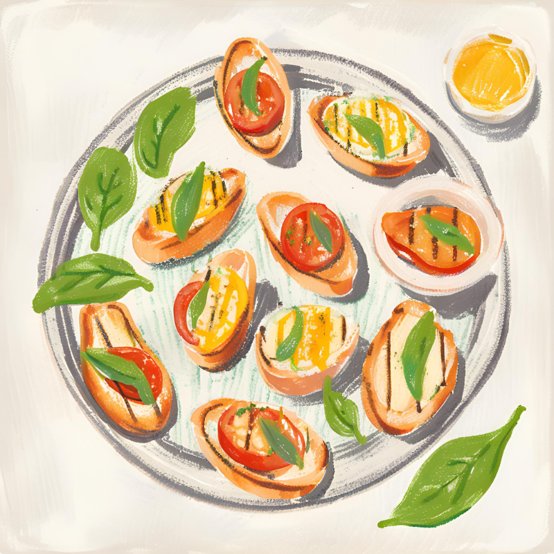 Bruschettine Guoli Asiago Miele di Basilico